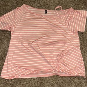 Shein Curve Woman’s Pink white top 3XL